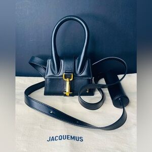 Jacquemus Le Chiquito Montagne crossbody/shoulder mini bag in black leather